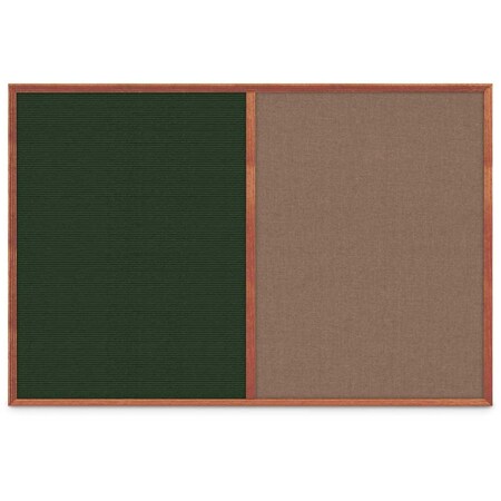 United Visual Products Slim Style Indoor Enclosed Corkboard, 30 UV503SC-GOLD-KEYLIME